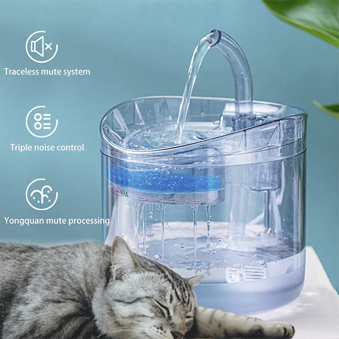 Fuente Para Mascotas Silencioso - Hidratación Saludable y Confortable