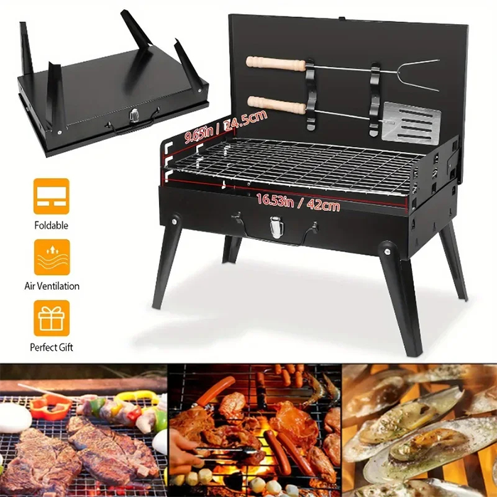 Asador Parrilla al Carbón+ Utensilios GR